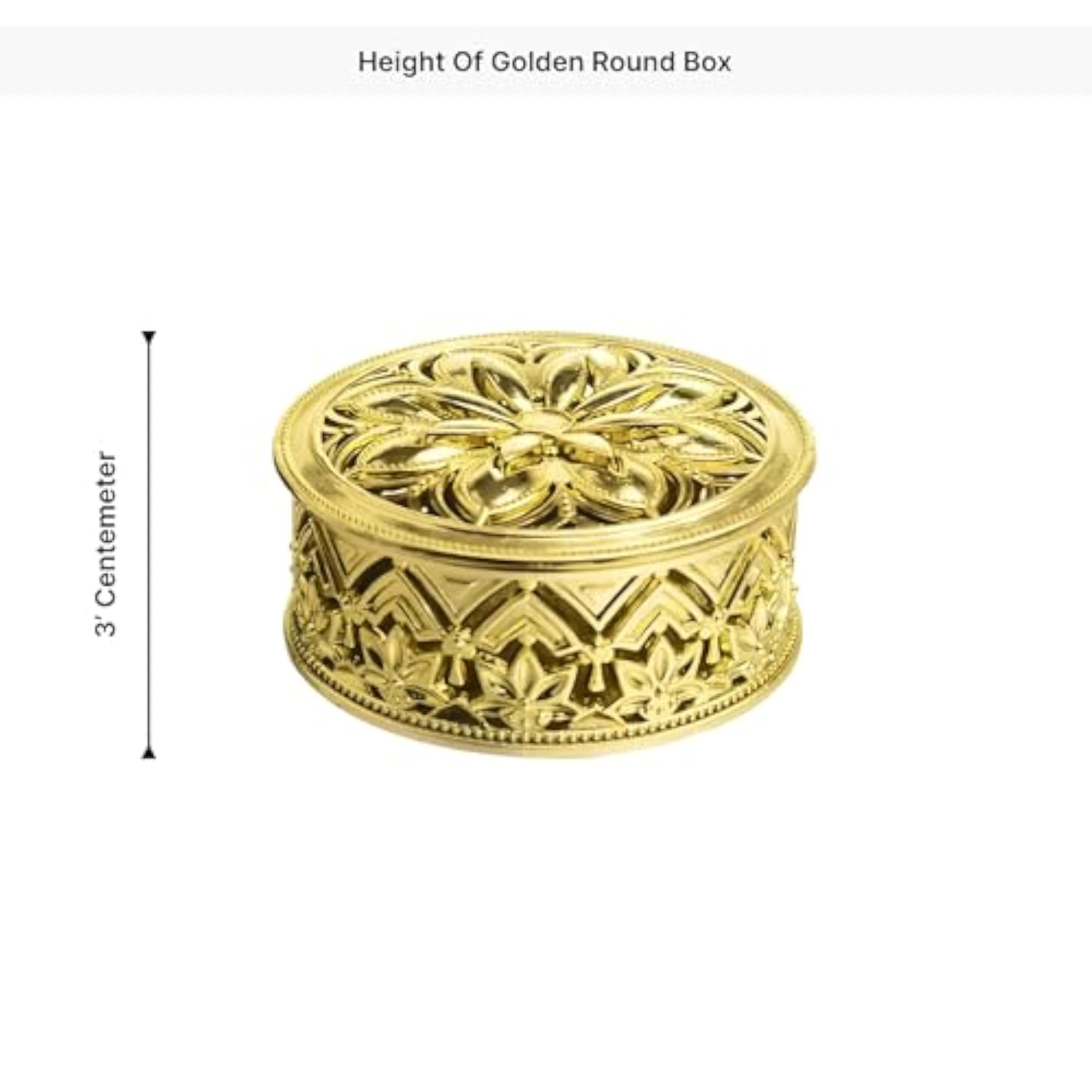 24 Pcs Round Acrylic Golden Gift Boxes